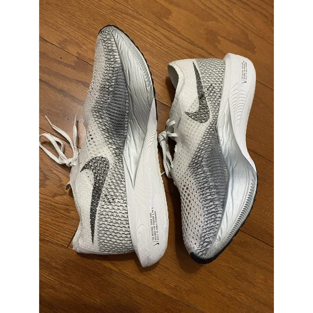 Nike ZoomX VaporFly Next% 3 White Particle Grey Shoes Sneakers Running 10.5 😃😍